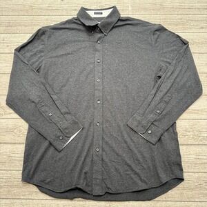 Buttercloth Shirt Men's 2XL Gray Long Sleeve Regular Fit Button Down Icy Cotton